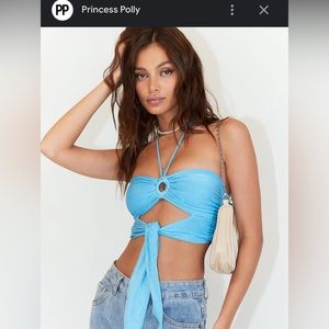 Princess Polly cropped Loriella ring detail top . Size 2